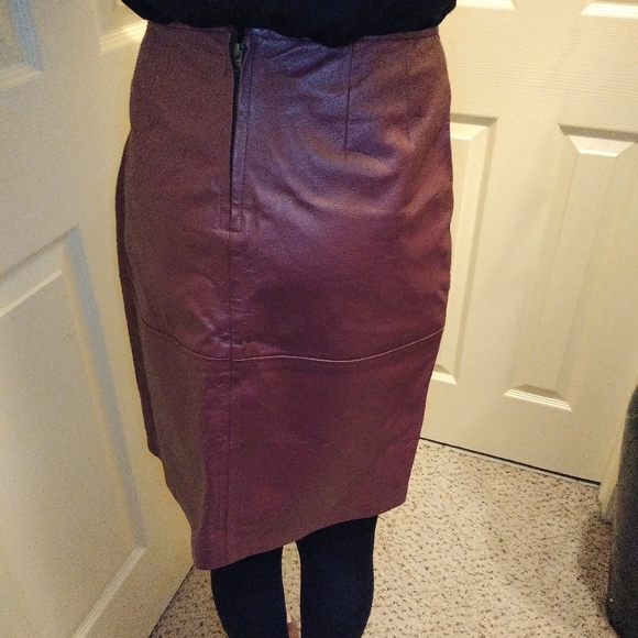 Vintage 90's Leather Skirt - Picture 3 of 5